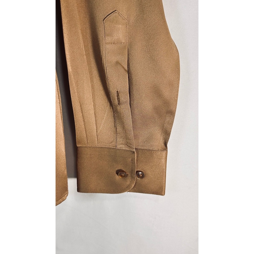 Alimens & Gentle Flex Mens Dress Shirt Tan Long Sleeve L-Tall Wrinkle Free - Picture 6 of 13